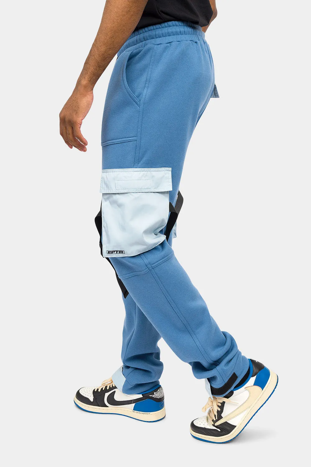 Adjustable Buckle Strap Cargo Sweatpants