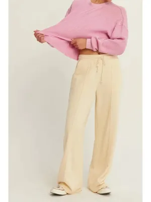 alpaca high waist drawstring pants