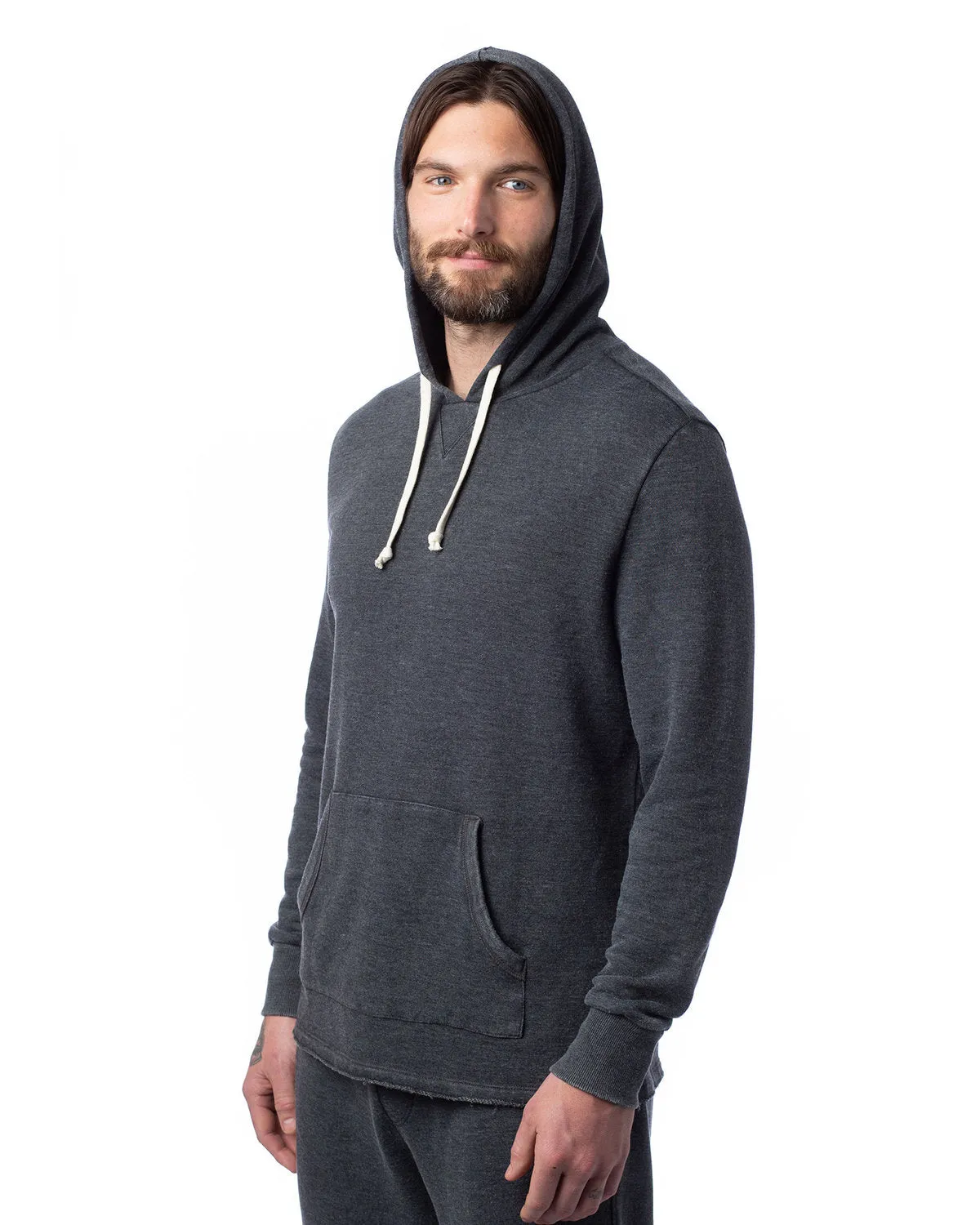 Alternative Men's School Yard Pullover Hoodie, Washed Black