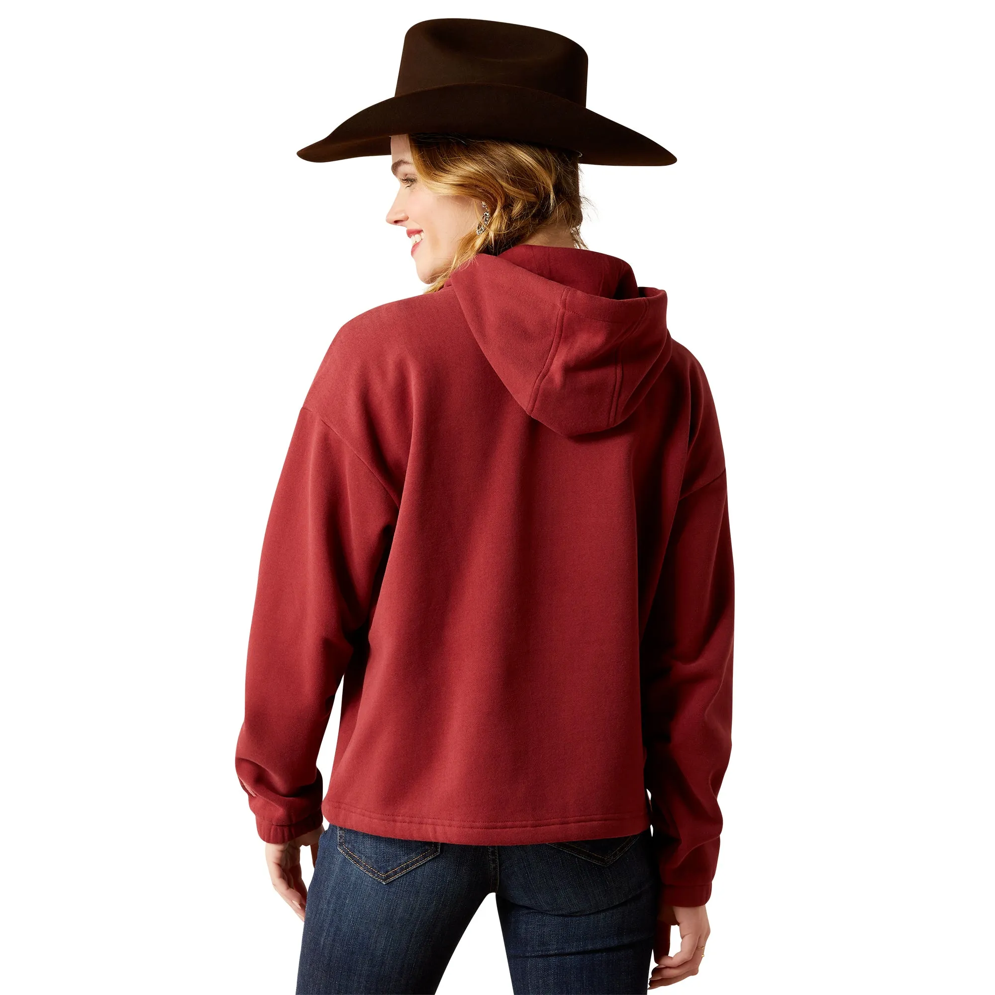 Ariat Ladies Essential Logo Burnt Russet Hoodie 10053883