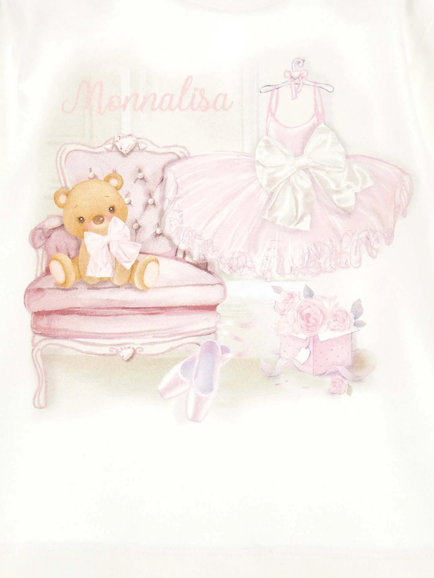 Baby Girls IvoryBallerina & Teddy T-Shirt