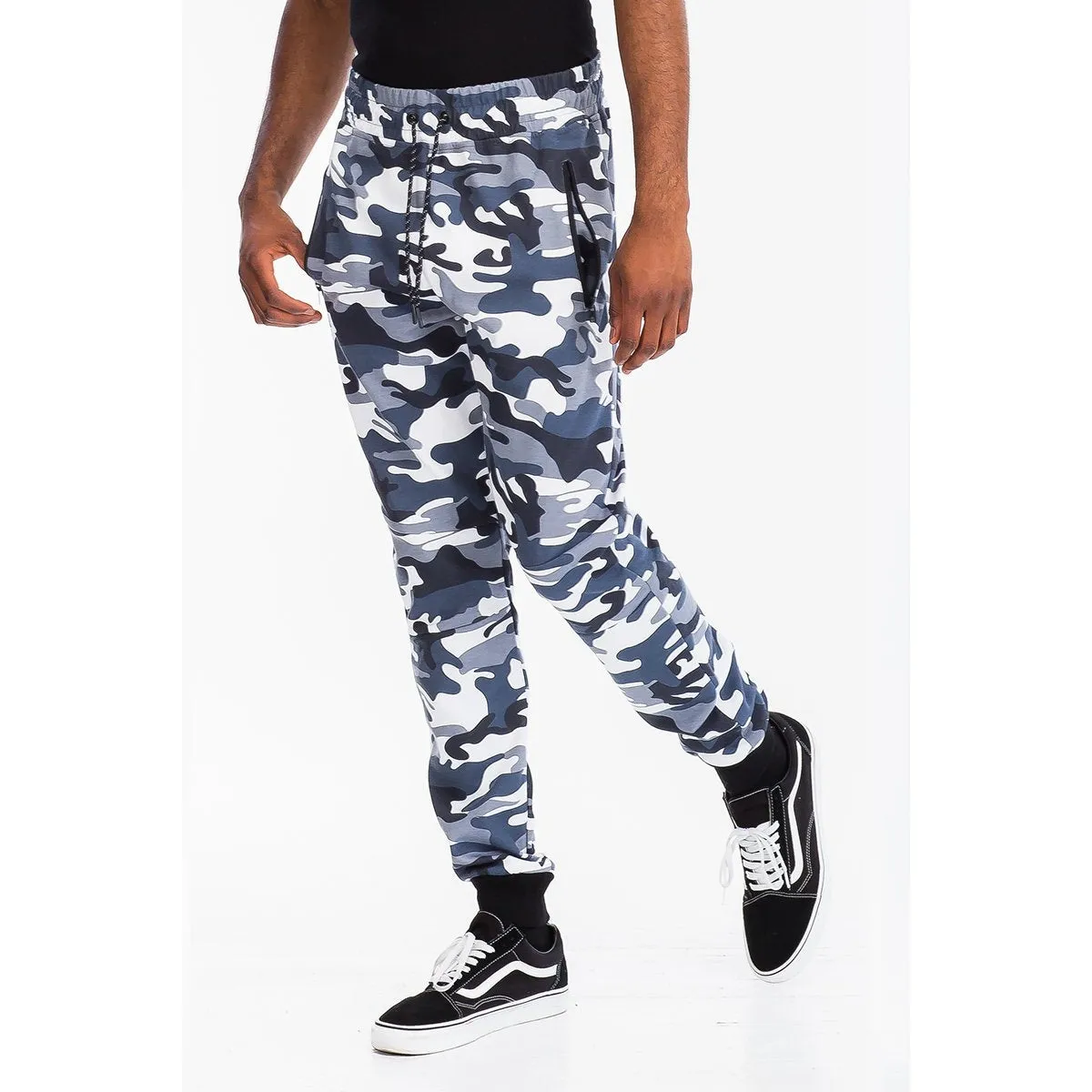 Black Camo Heathered Cotton Sweatpants