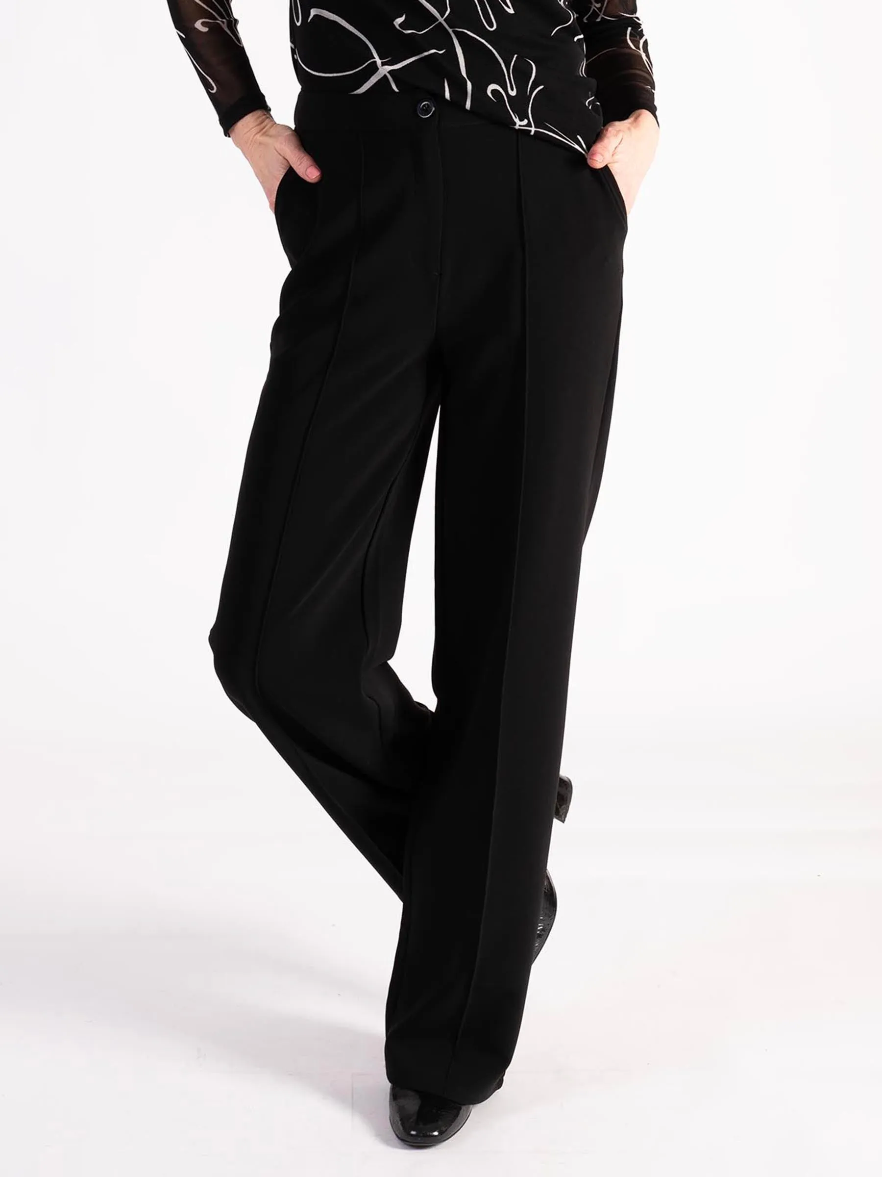 Black Ponte Roma Trousers