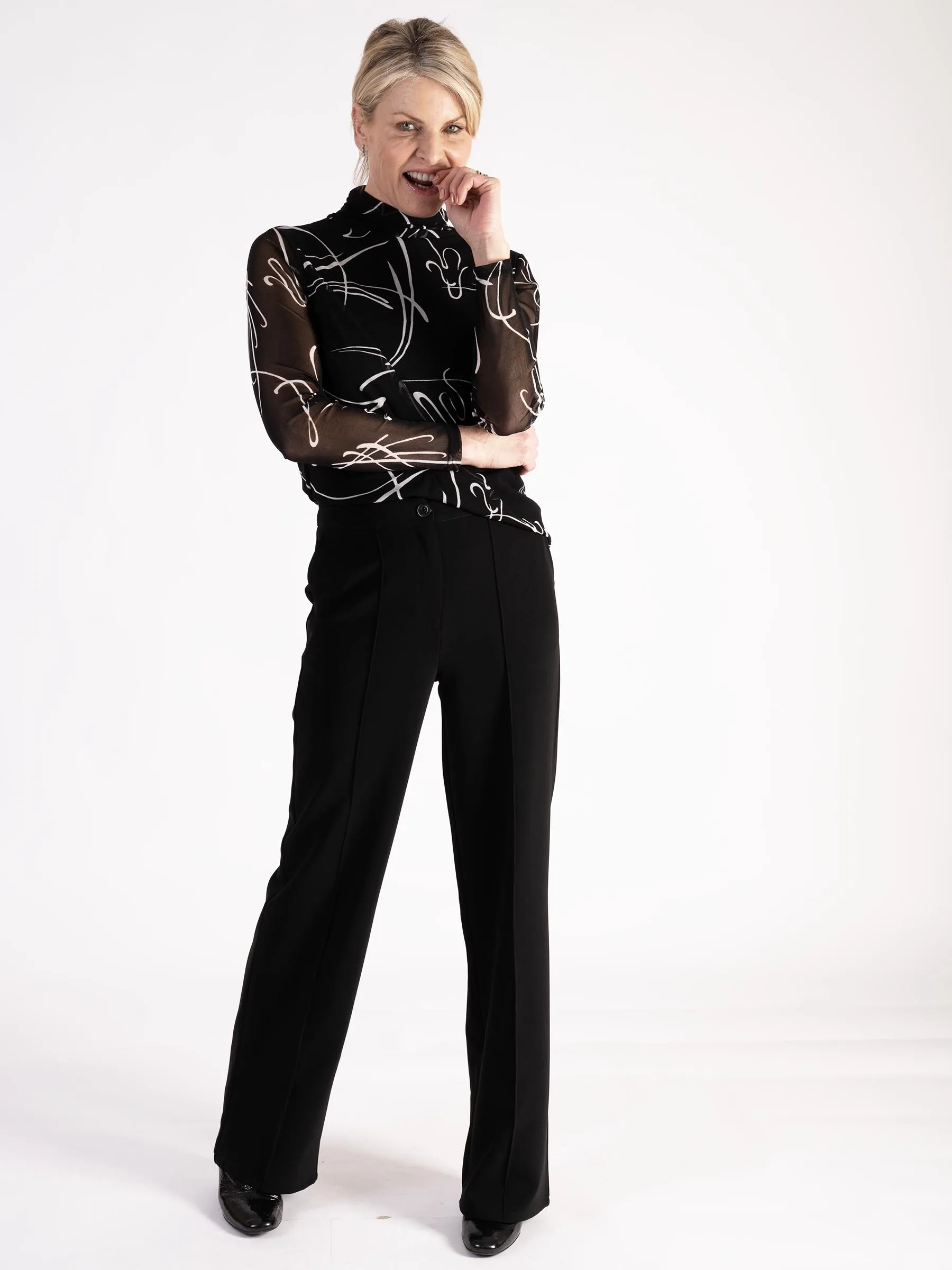 Black Ponte Roma Trousers