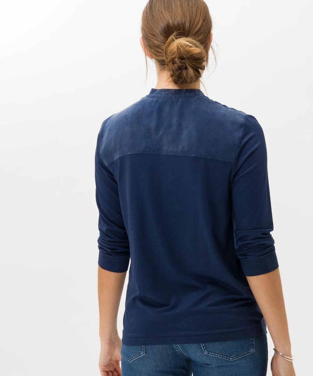 BRAX - Clarissa - Blouse de viscose à col mao