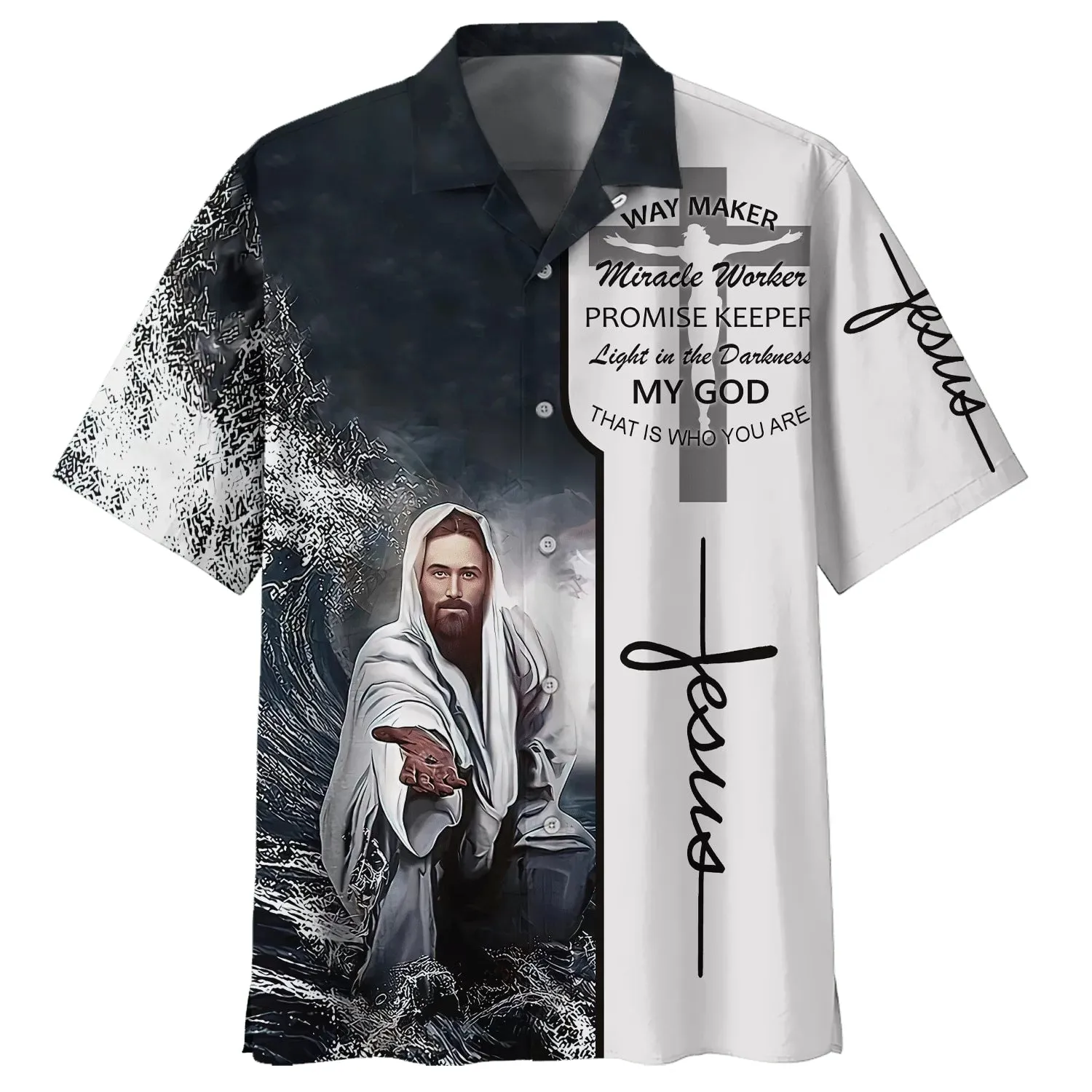 Christian Jesus Way Maker Miracle Worker Hawaiian Shirts - Christian Hawaiian Shirt - Jesus Hawaiian Shirts