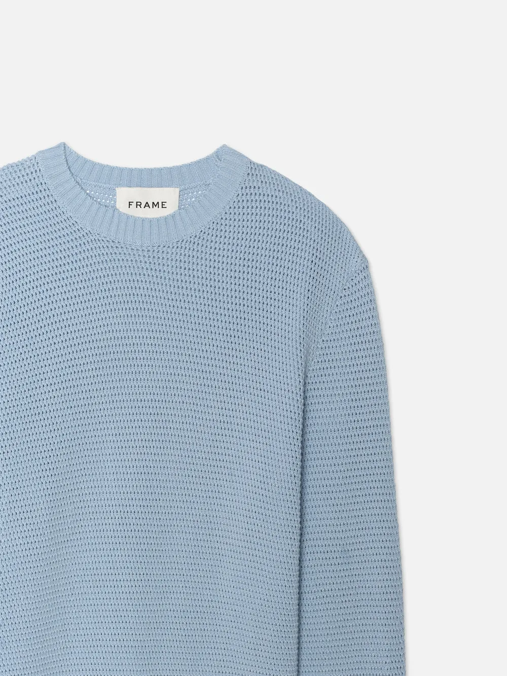 Cotton Blend Sweater -- Light Blue