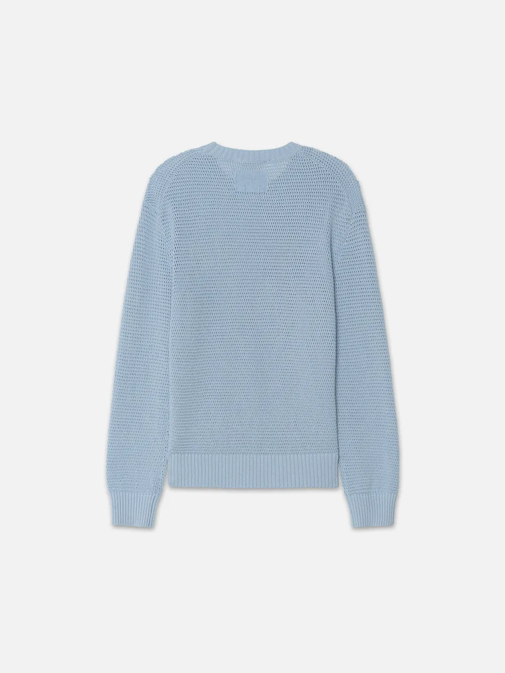 Cotton Blend Sweater -- Light Blue