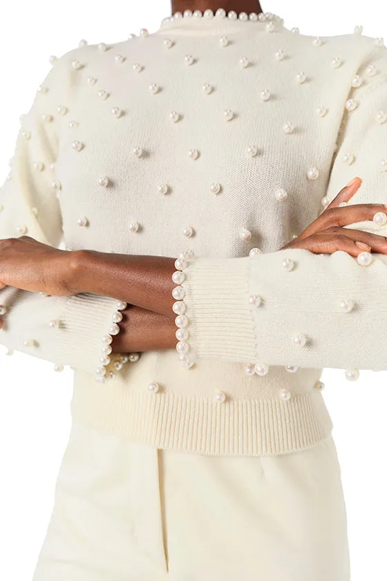 Creme Pearl Cashmere Sweater