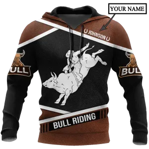 Custom Bull Riding Hoodies For My Dad, Love Bull Hoodies For Son Boy, Bull Riding Gifts