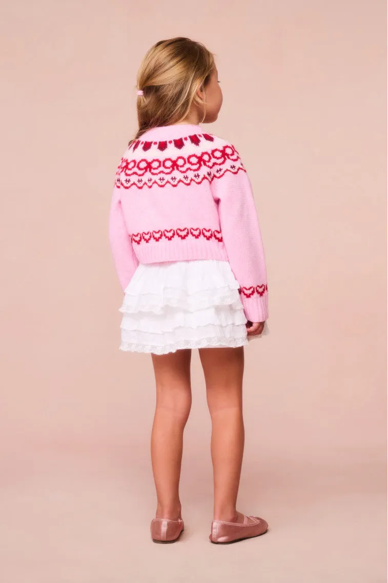 Girls Wrenna Wool Fair Isle Cardigan