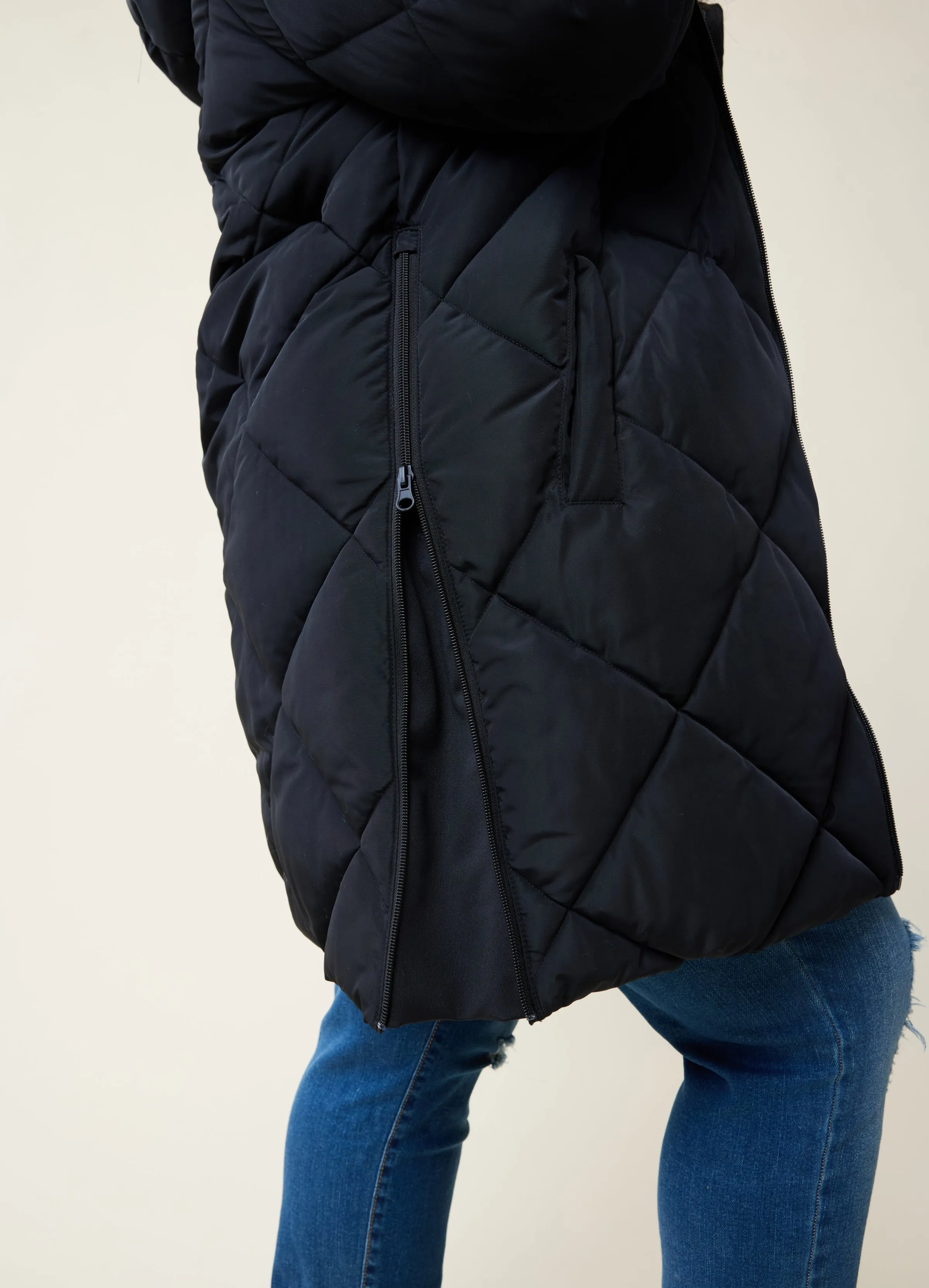 Grow With You Maternity Hooded Long Parka Jacket