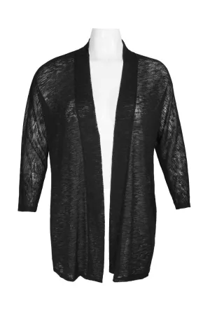 Kasper Open Front Dolman Sleeve Solid Duster Cardigan Onion Skin (Plus Size)