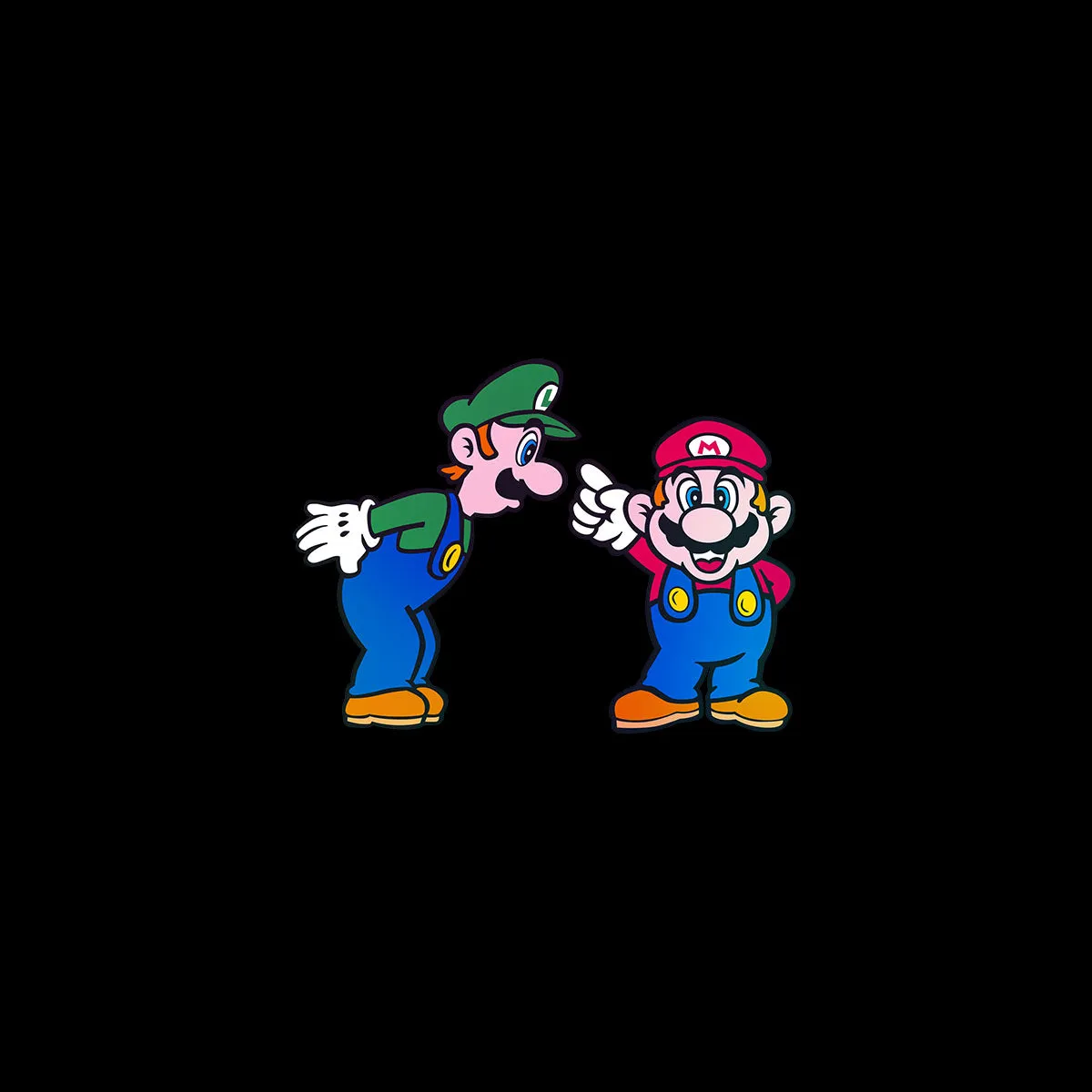 Luigi & Mario Super Mario Mens Retro T-Shirts for Kids OLD SKOOL Fast Delivery