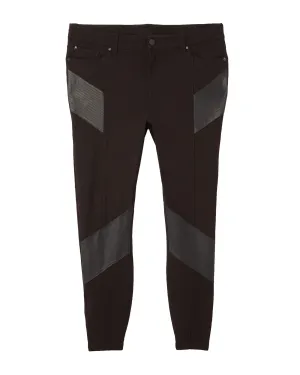 Luxor Coated Legging with Moto Panel | Black