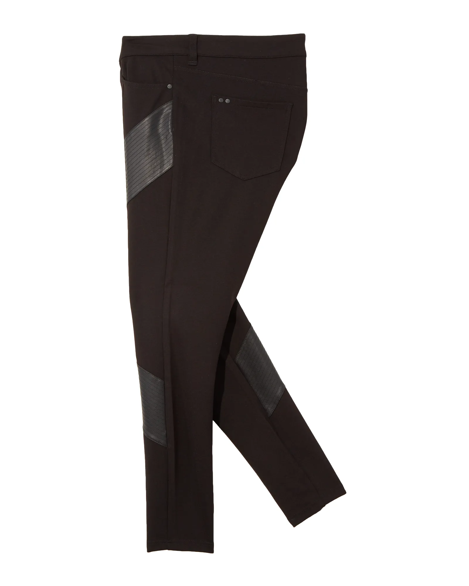 Luxor Coated Legging with Moto Panel | Black