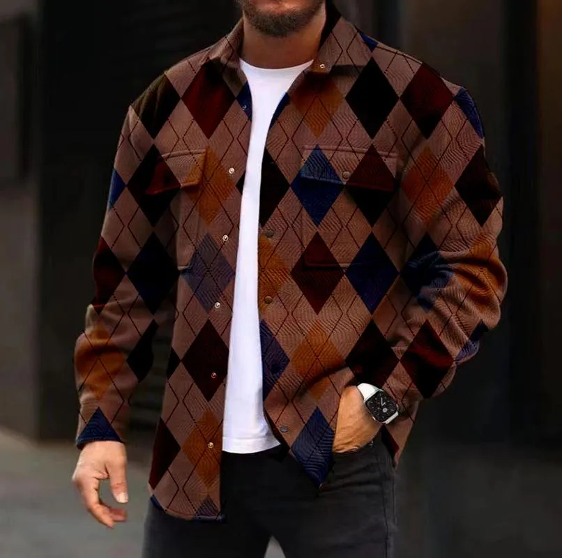 MEN'S FASHIONABLE CASUAL CORDUROY JACKET 27745078YM