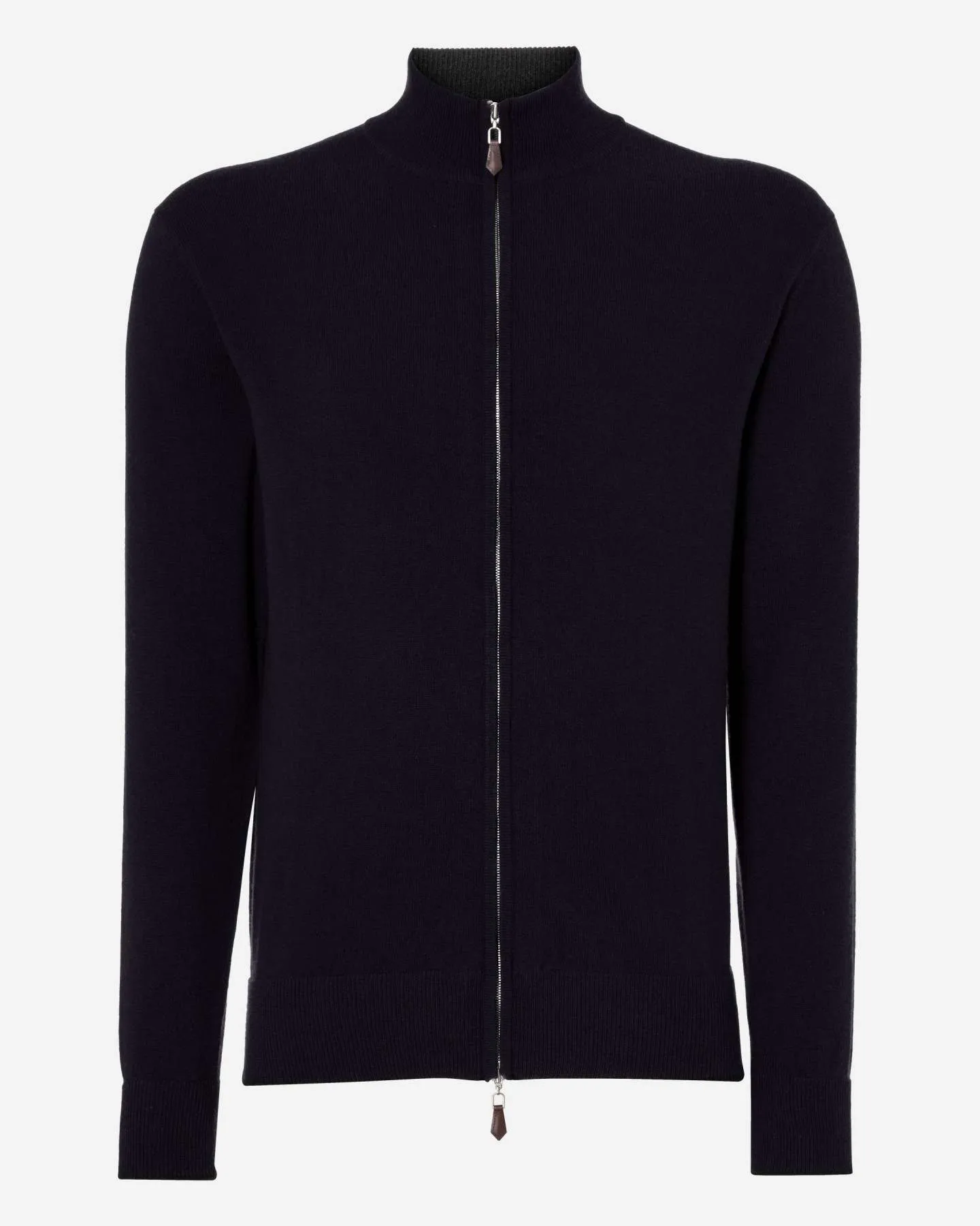 Men's Knightsbridge Full Zip Cashmere Jumper Navy Blue