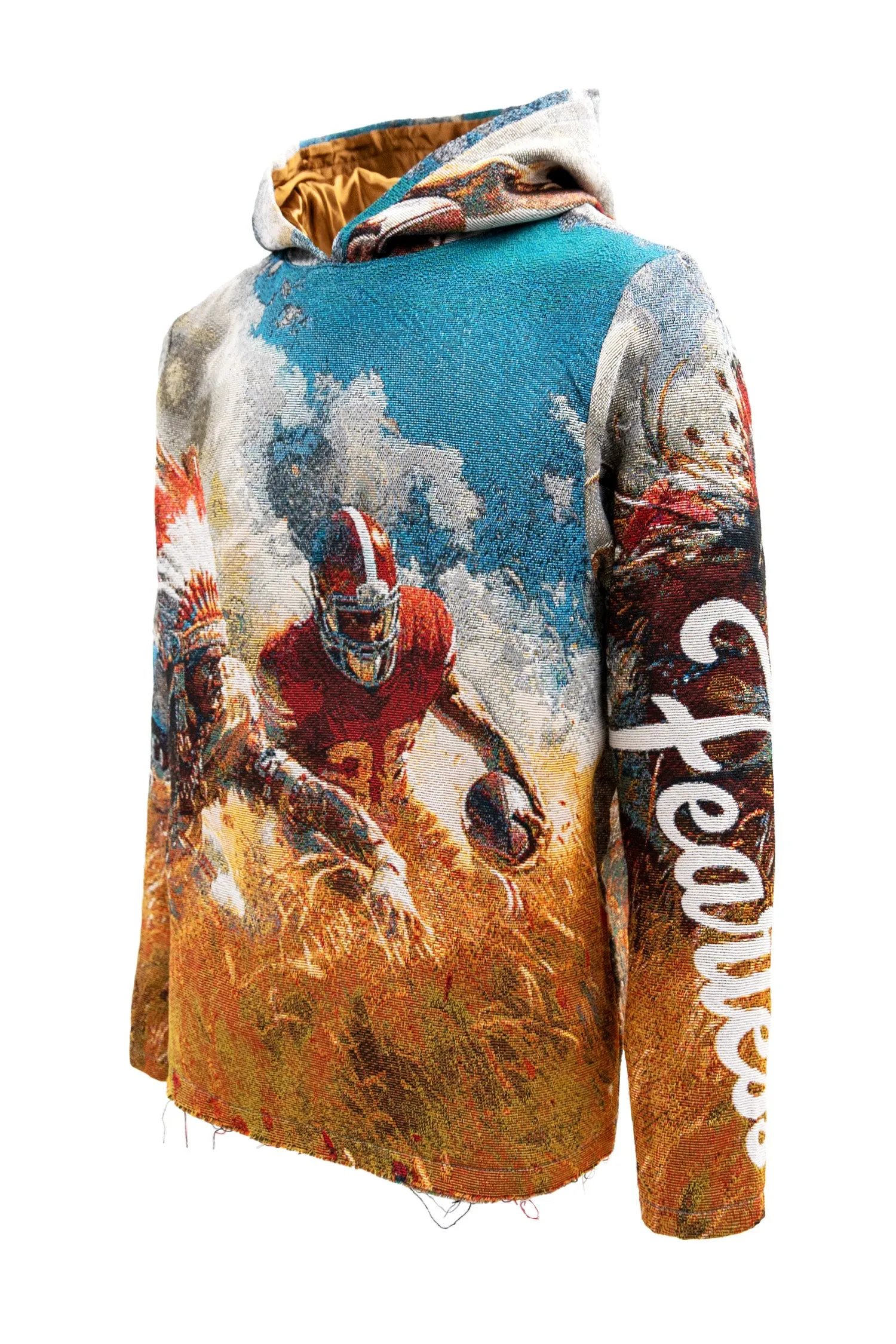 Men's Premium Football Tapestry Jacquard Long Sleeve Hoodie