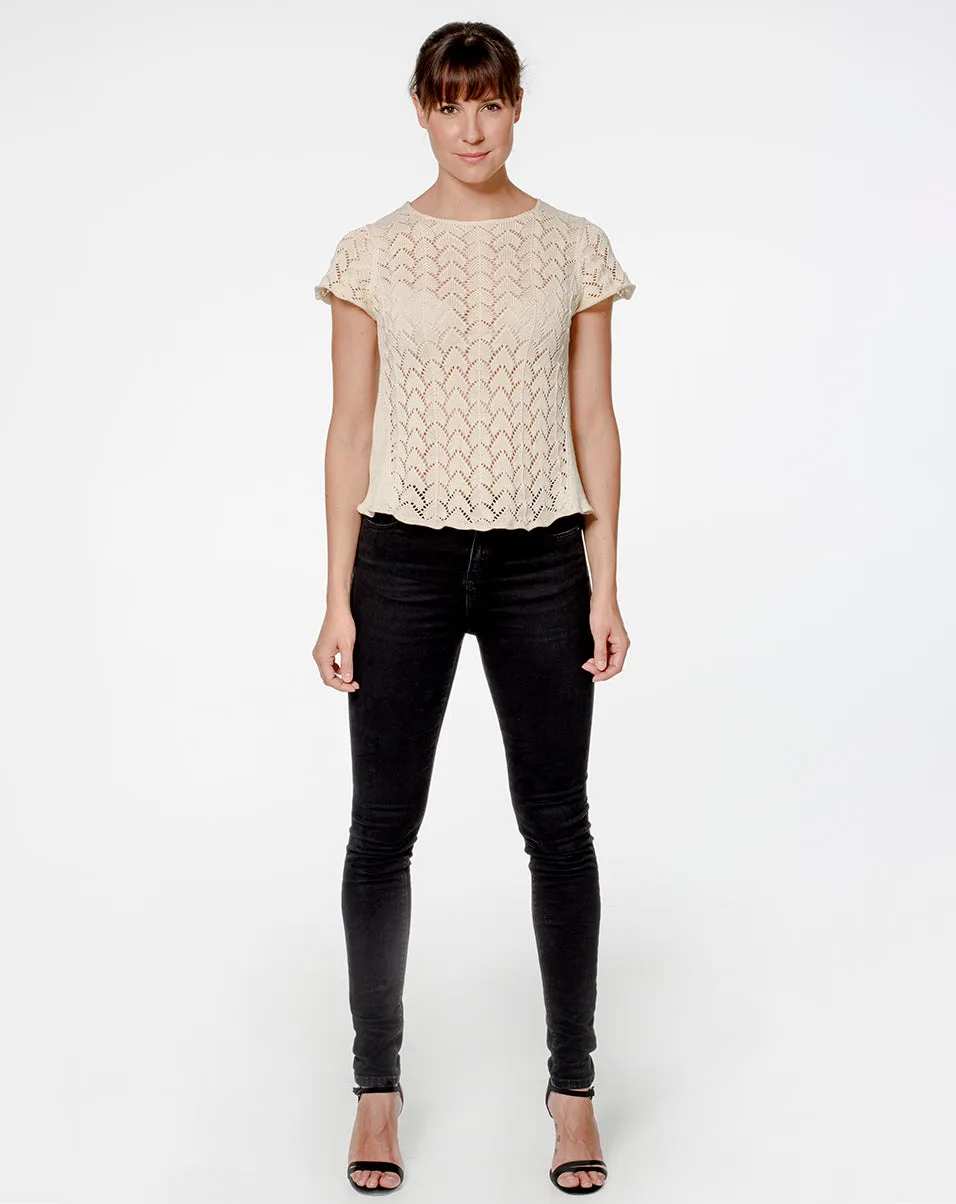 Organic Pima Cotton Mosman Lace Top