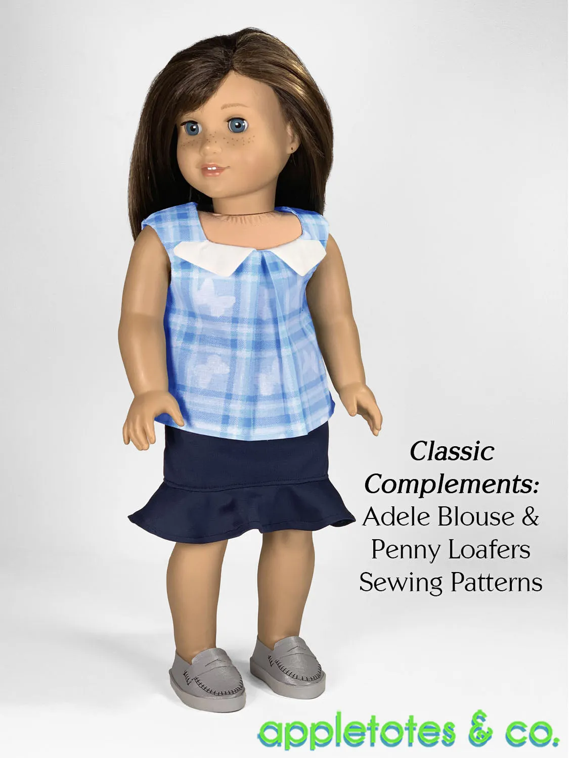 Peplum Skirt Sewing Pattern for 18 Inch Dolls