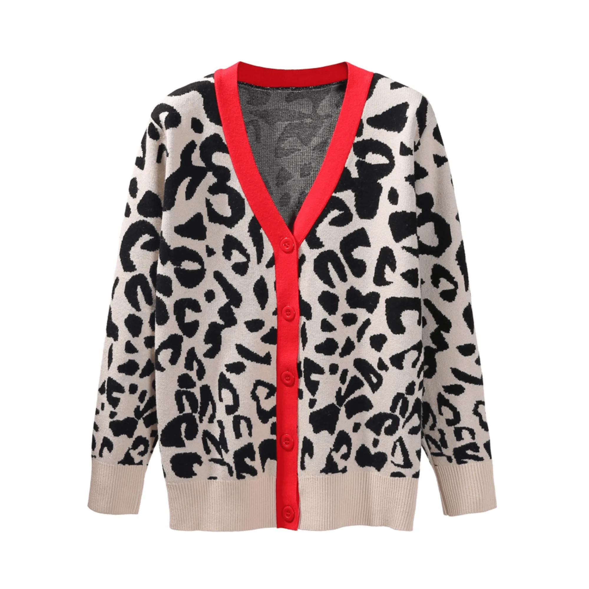 Pre Order:  Leopard Button Down Knitted Cardigan