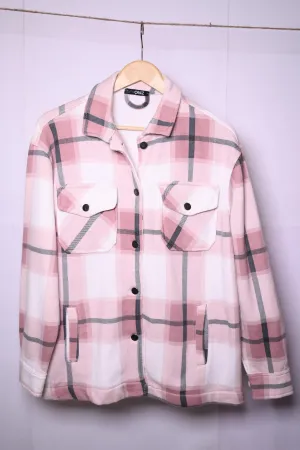 Quiz Pink Button Down Jacket – Small