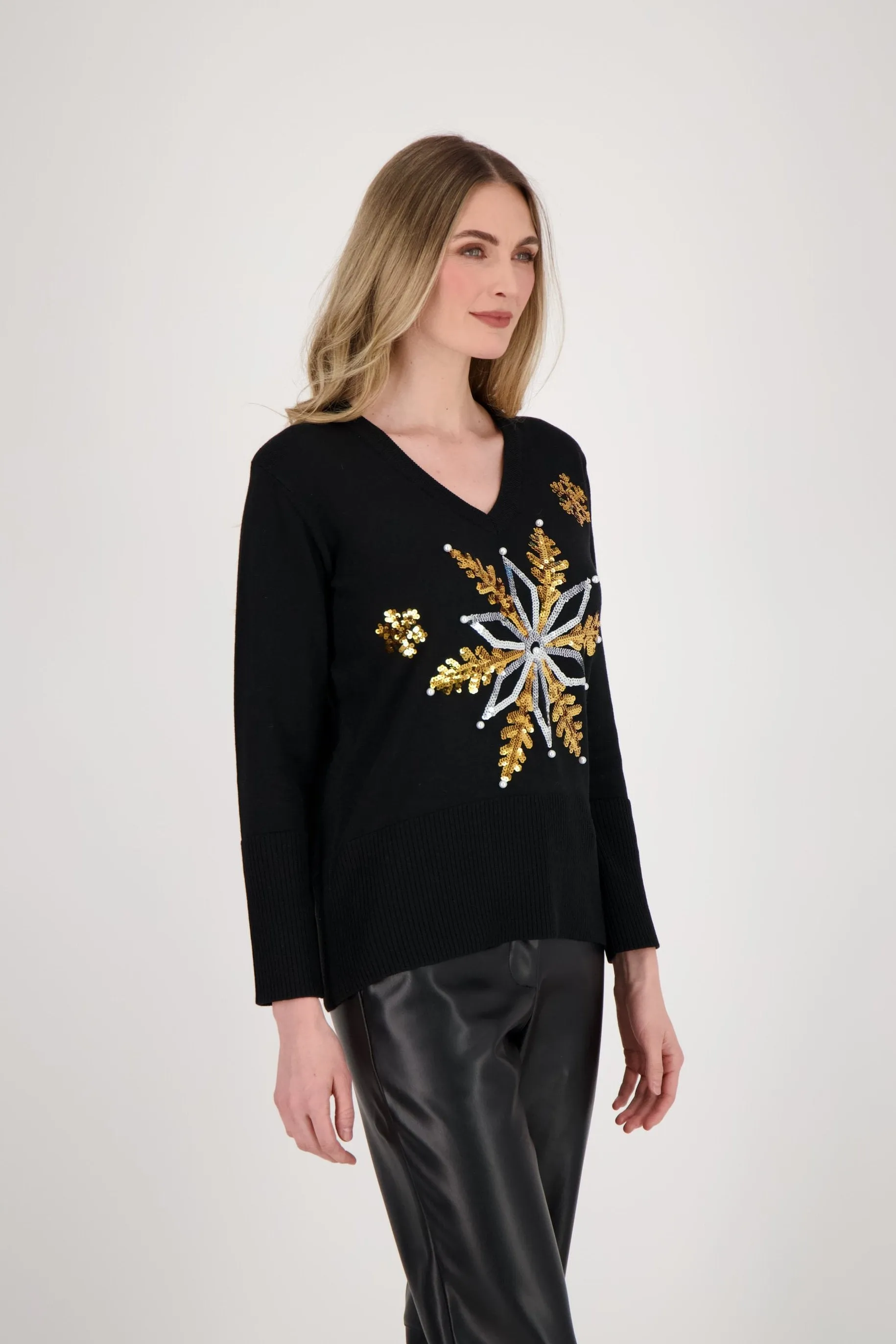 Sparkle Snowflake Christmas Sweater