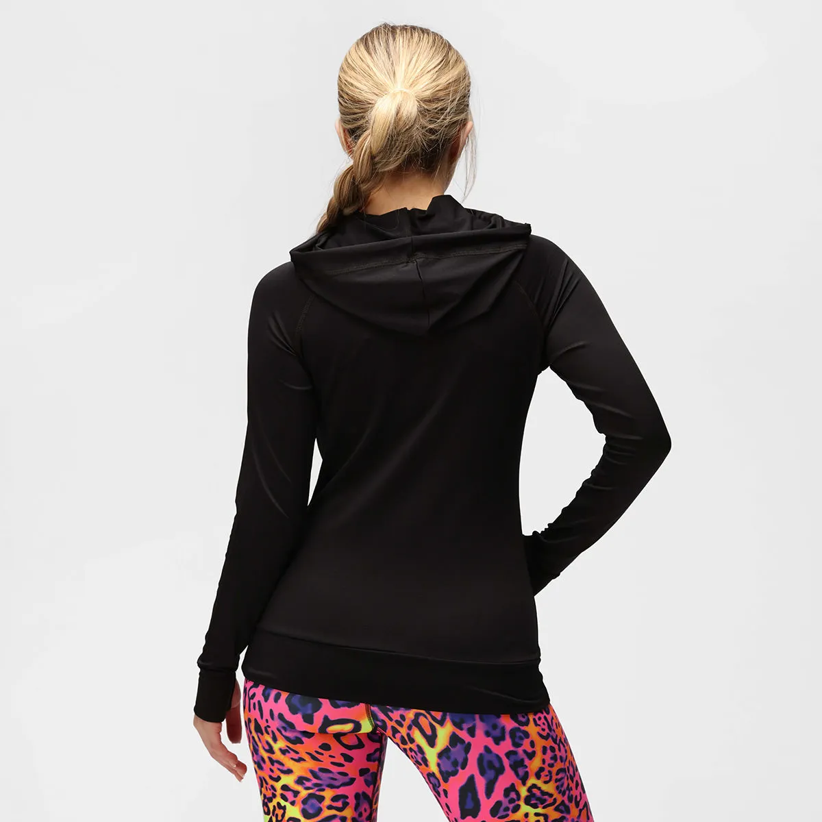 TKB Ladies Jet Black Zipped Hoodie