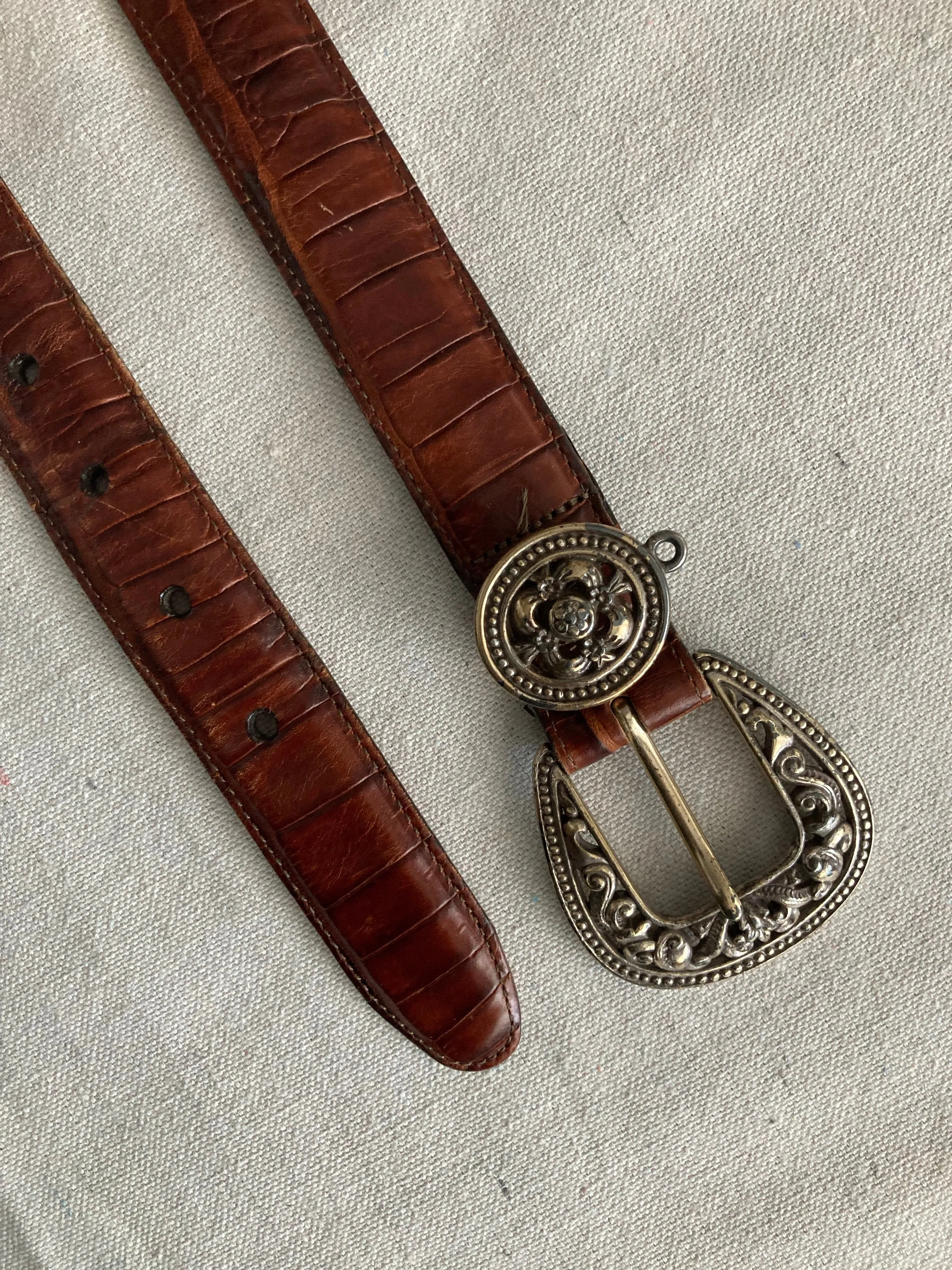 Vintage Brown Western Belt