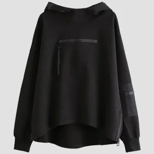 WLS Dark Patchwork Zipper Hoodie