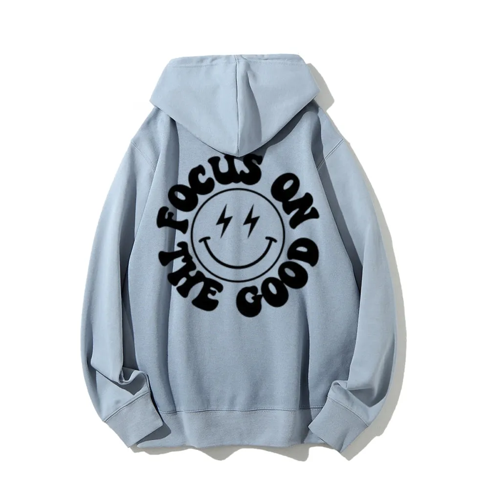 Women FOCUS ON THE GOOD Graphic Hoodies