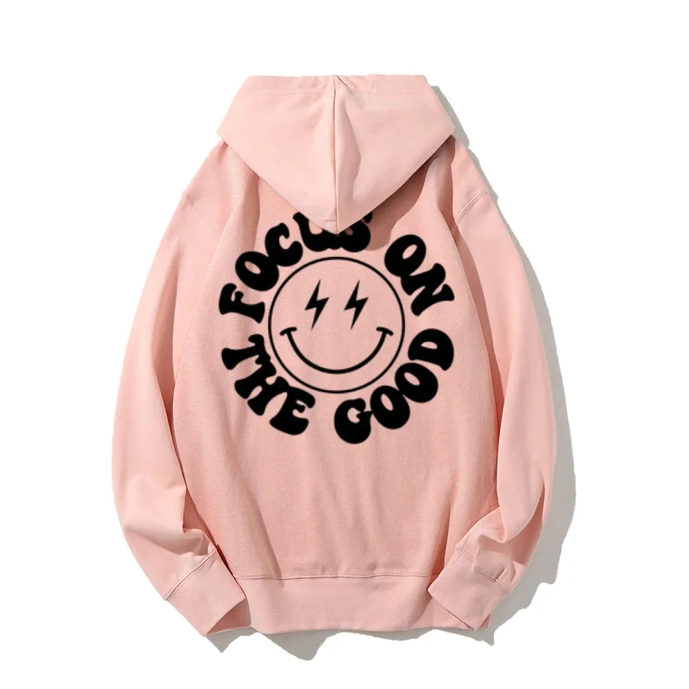 Women FOCUS ON THE GOOD Graphic Hoodies